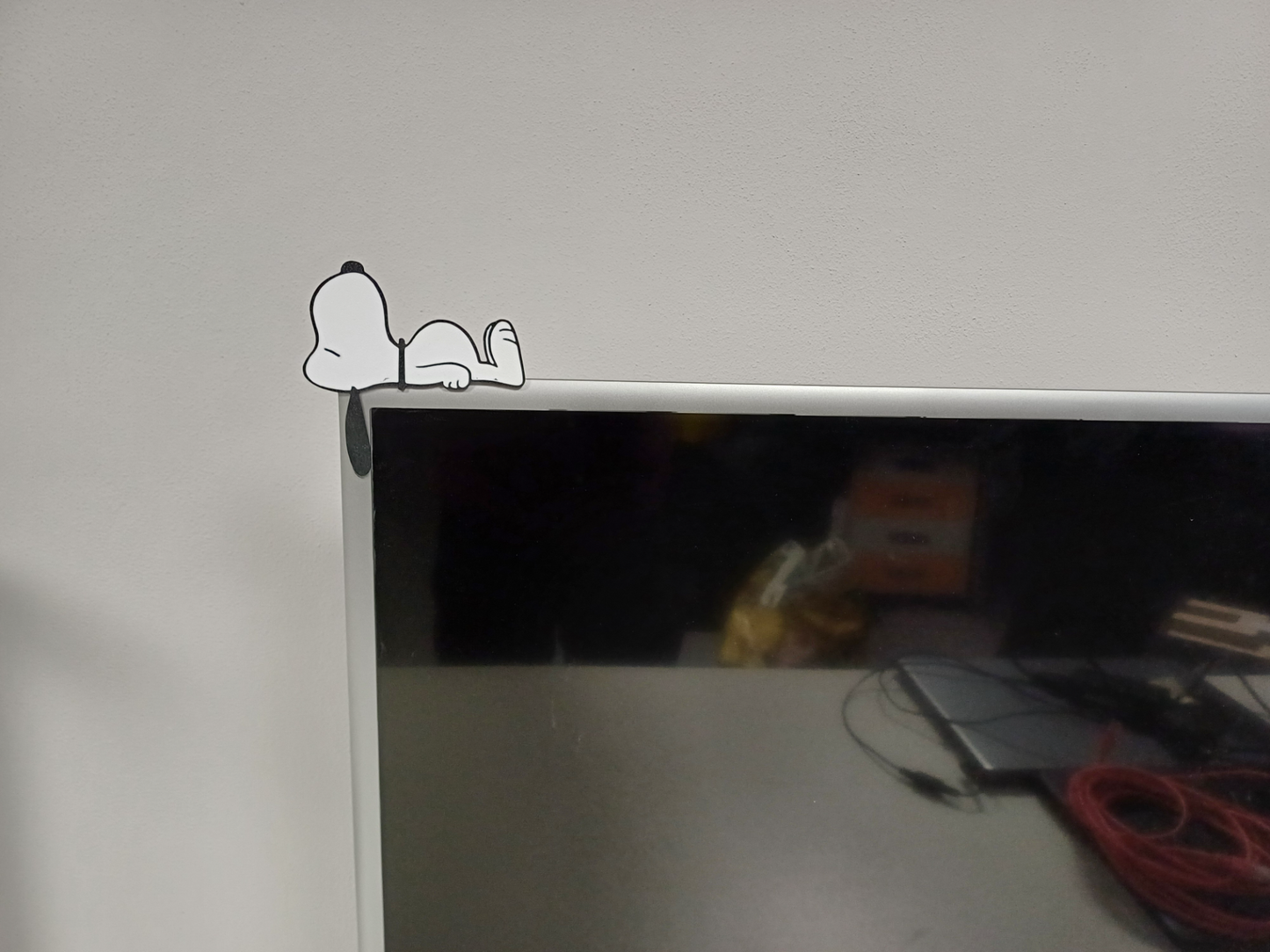Snoopy on monitor with stand