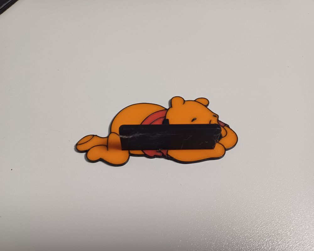 Pooh on monitor with stand