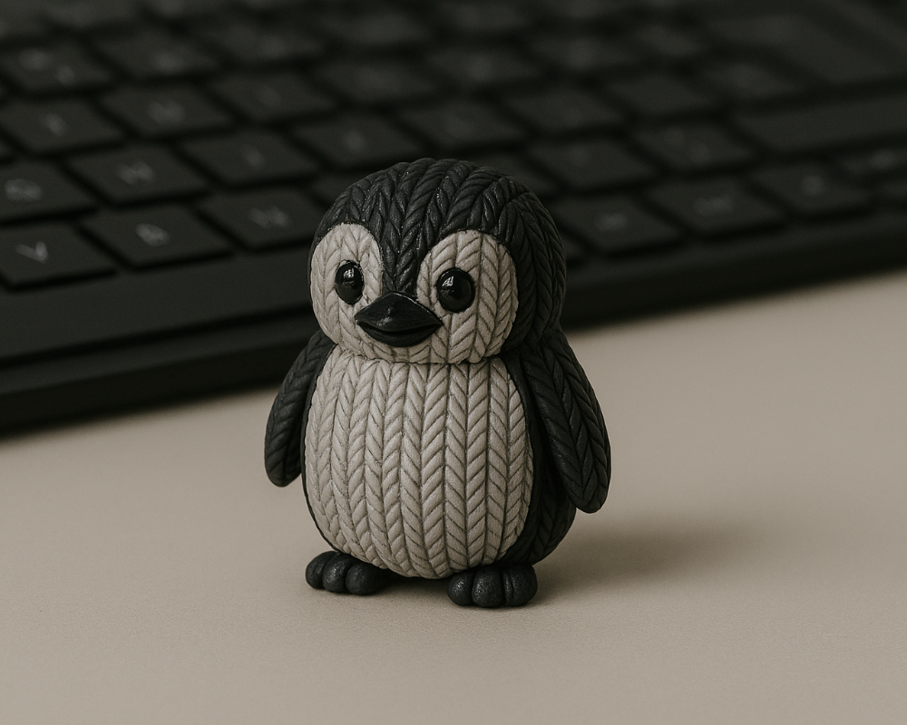 Mini Knitlook Penguin