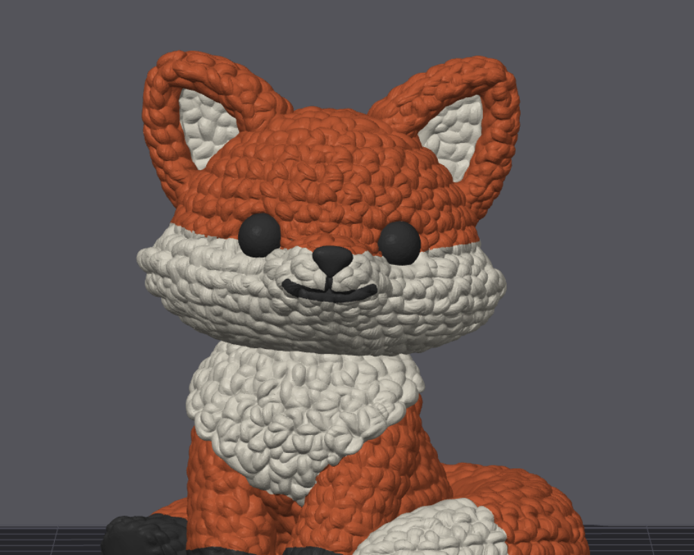 Knitted Amigurumi Fox