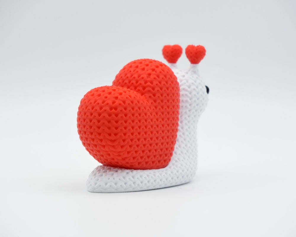 Knitted Valentine's Day Snail