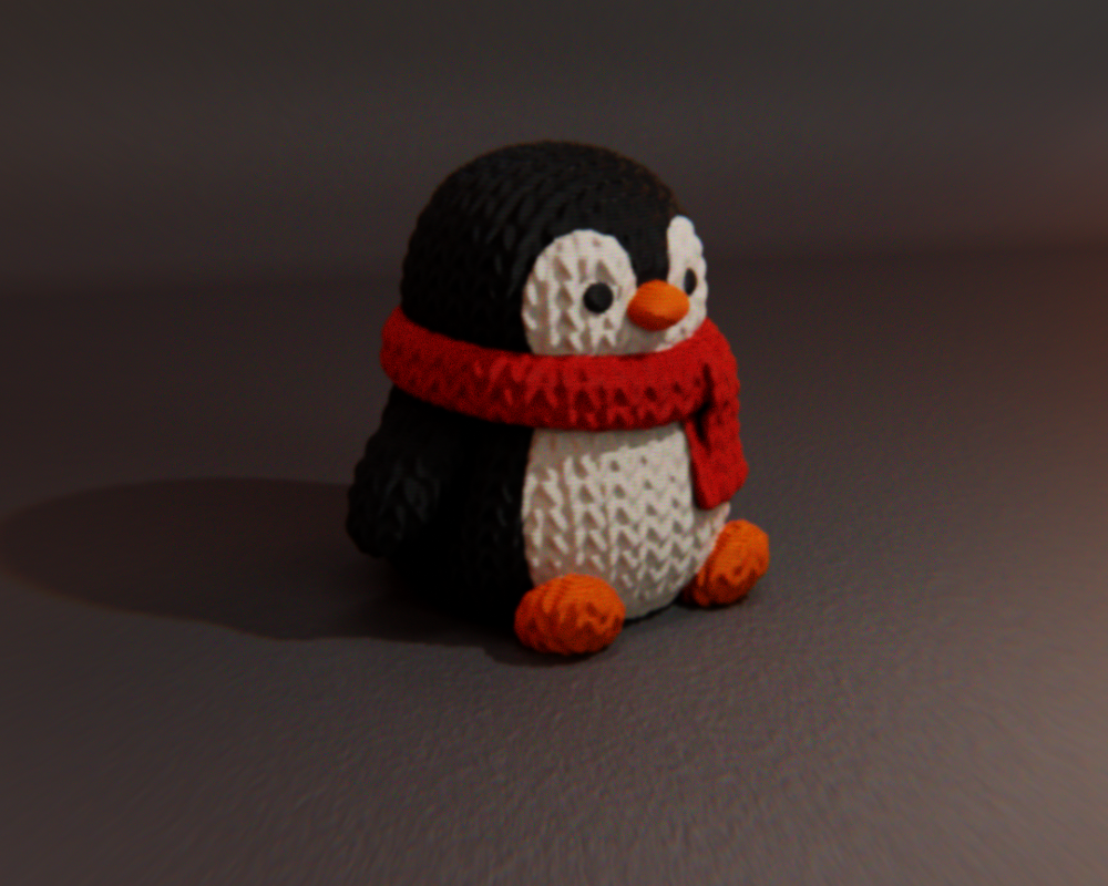Knitted Christmas Penguin