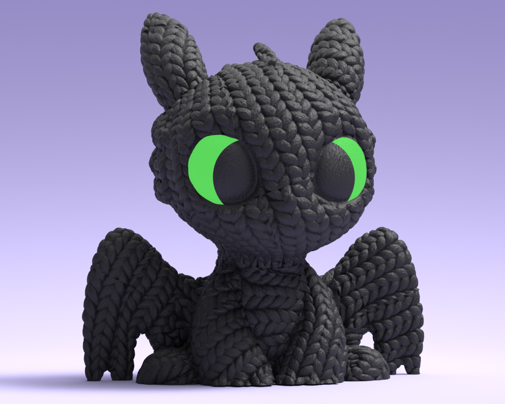 Cute Toothless Night fury Knitted