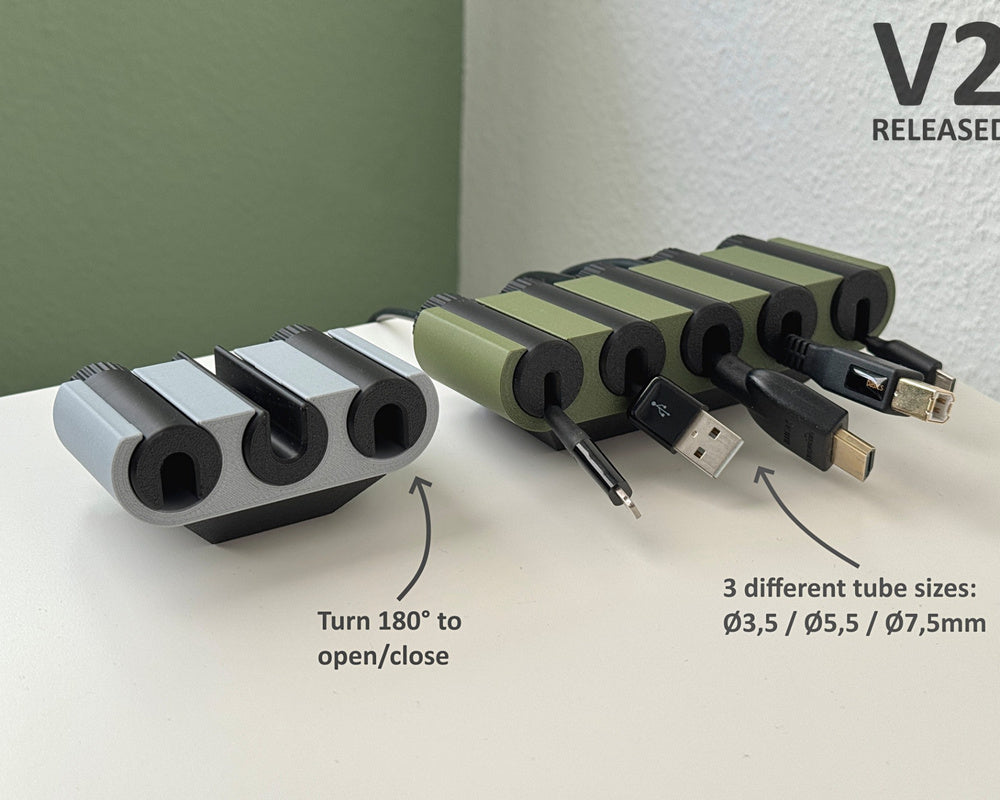 Desk cable management holder  cable organizer