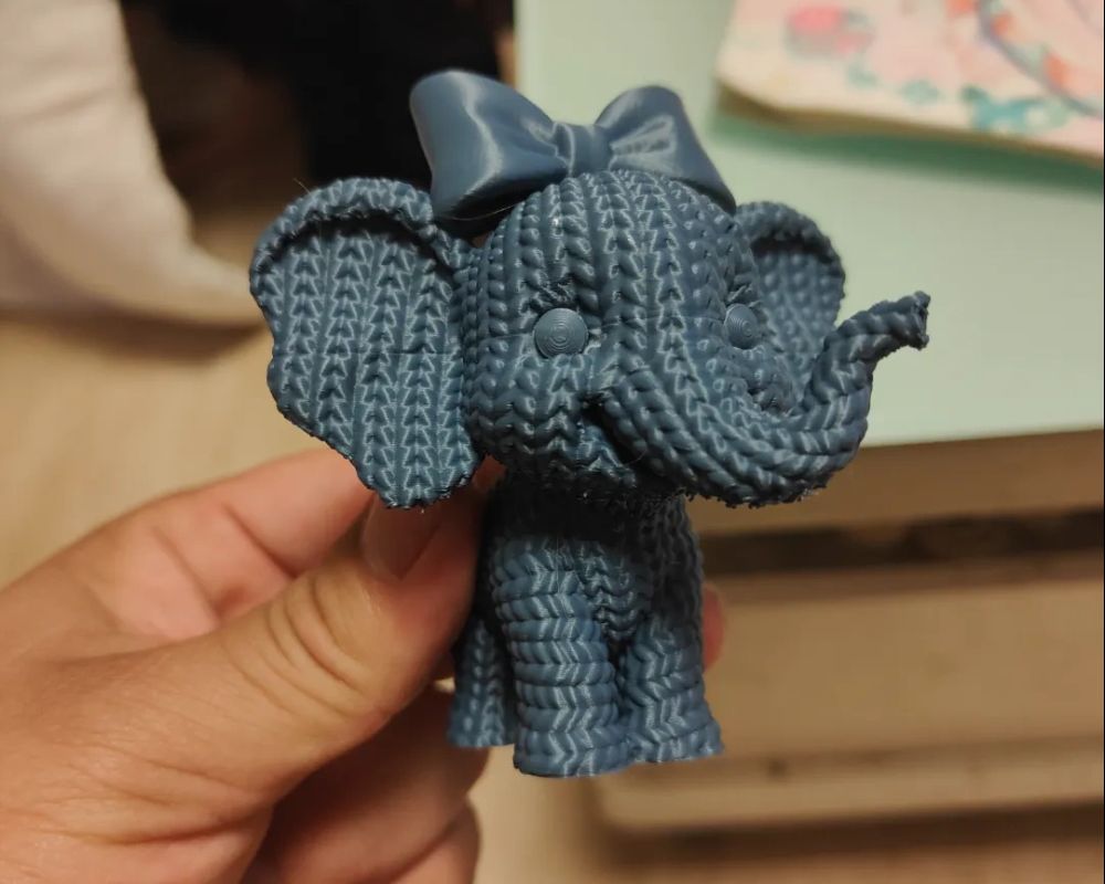 Adorable Knitted Little Elephant