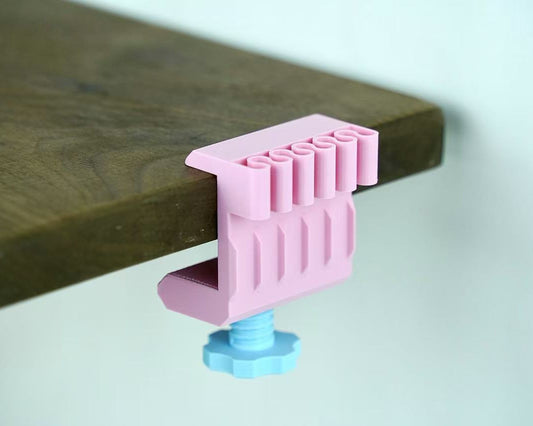 Table side data cable clamp