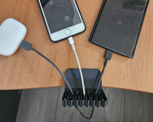 Auto-Supported Modular Desk Edge Cable Organizer
