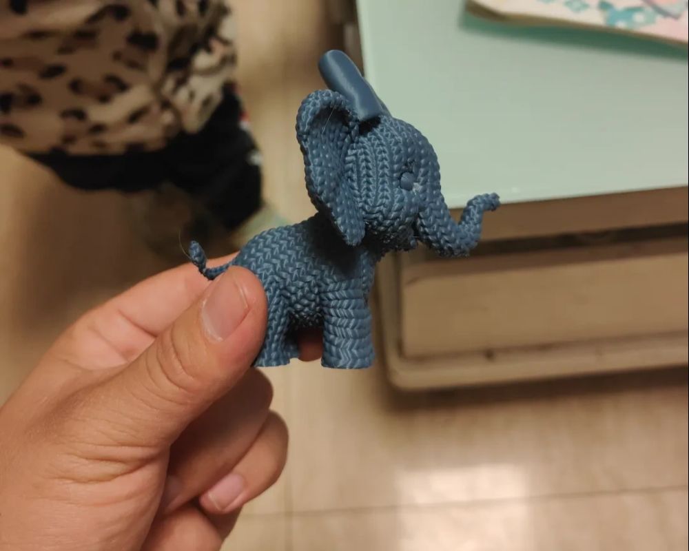 Adorable Knitted Little Elephant