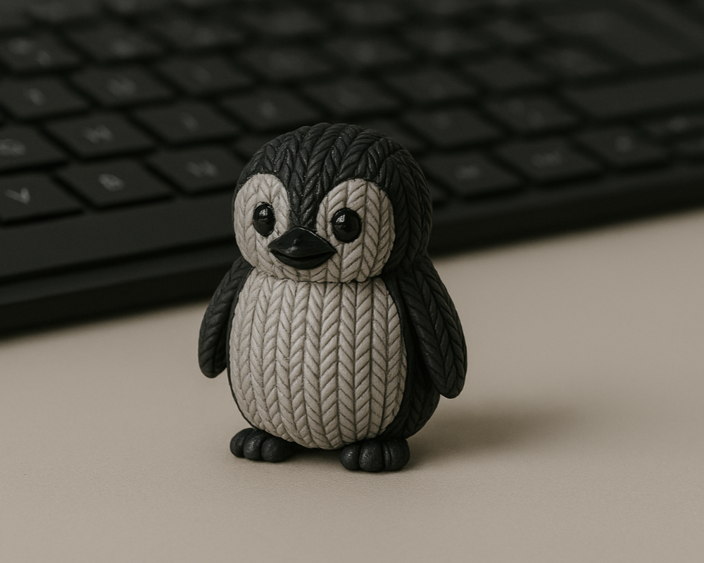 Mini Knitlook Penguin