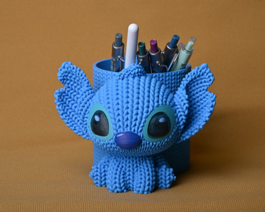 Knitted Lilo & Stitch Stitch Pen Holder