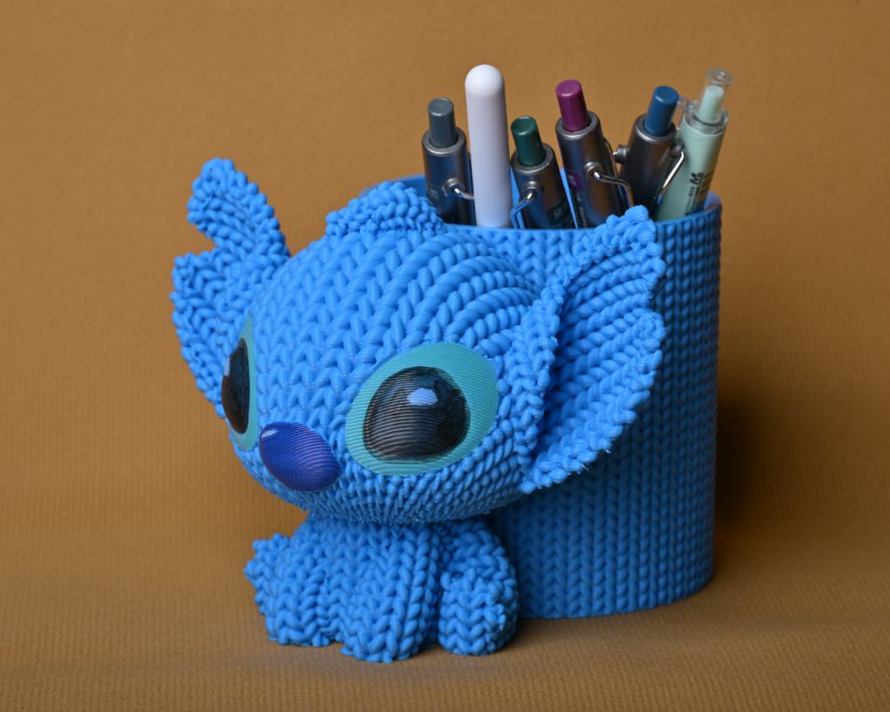 Knitted Lilo & Stitch Stitch Pen Holder