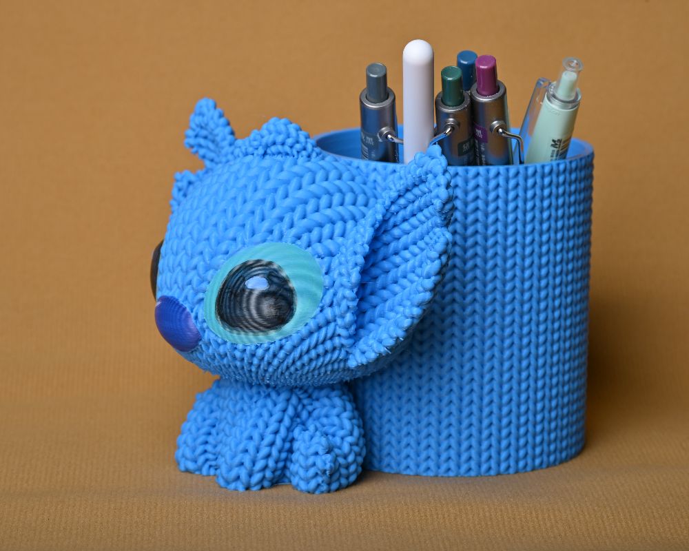 Knitted Lilo & Stitch Stitch Pen Holder