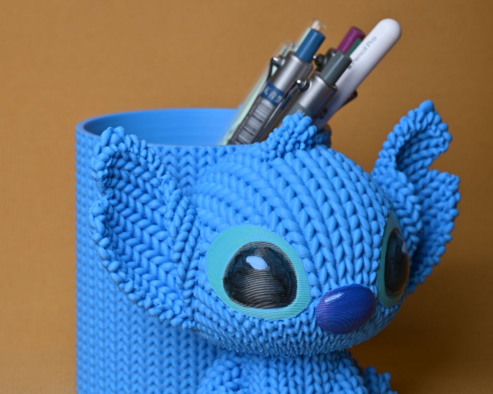 Knitted Lilo & Stitch Stitch Pen Holder