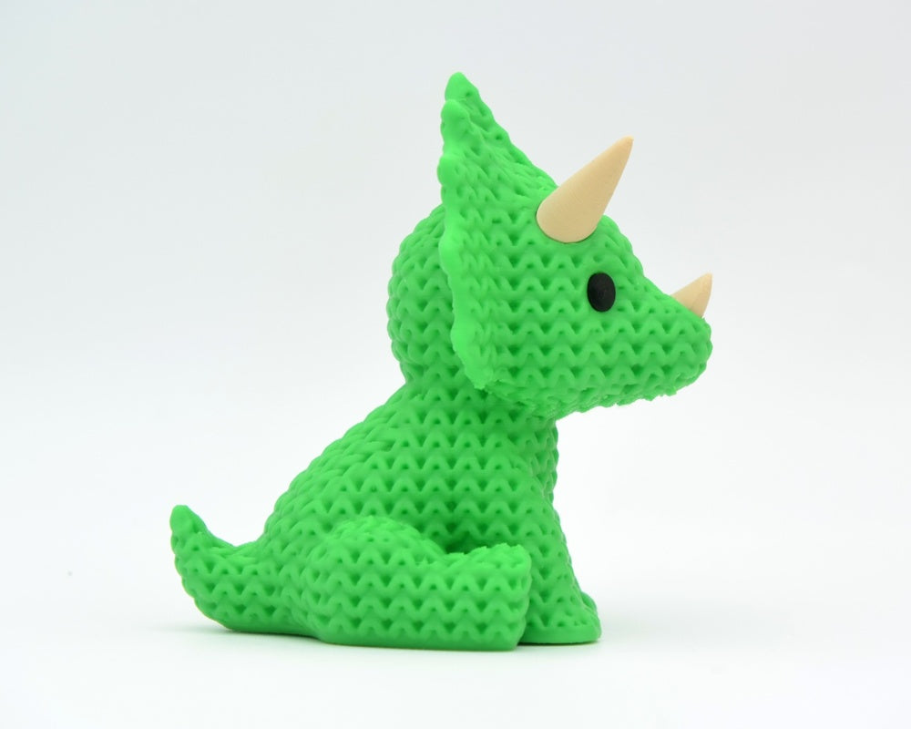 Knitted Triceratops Dinosaur