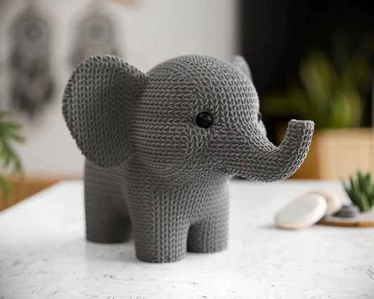 Cute Knitted Elephant