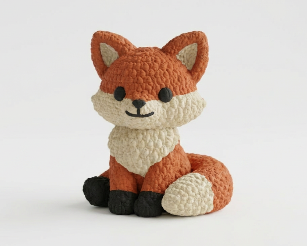 Knitted Amigurumi Fox