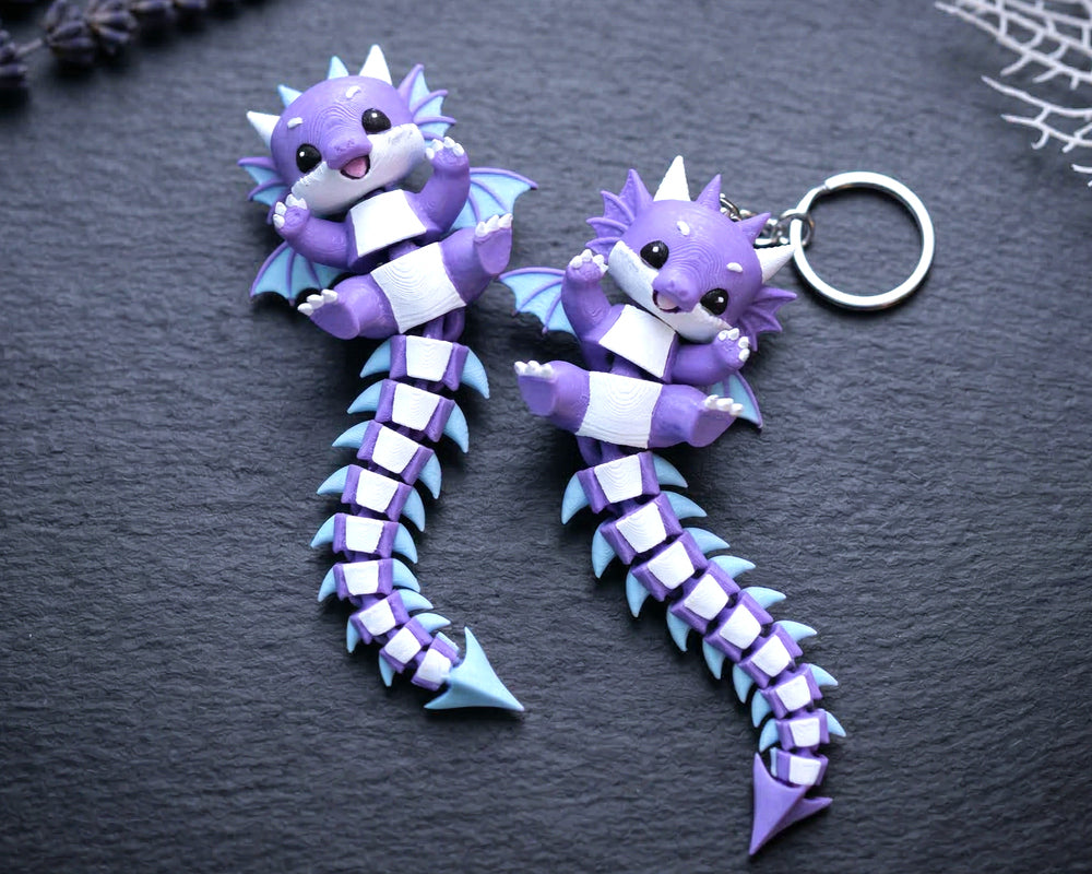 ute Flexi Baby Dragon Toy  Keychain