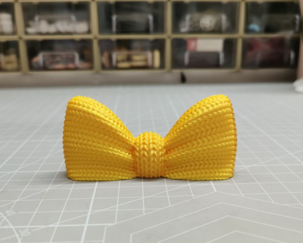 Knitted Bow Ornament