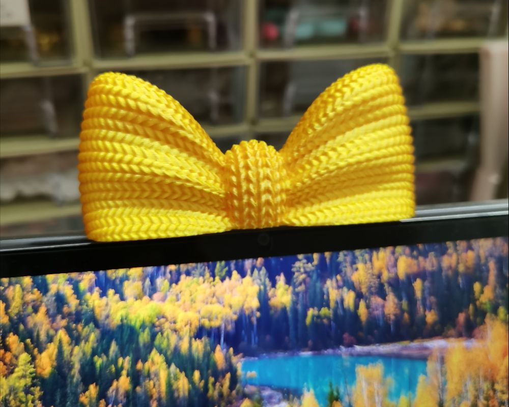 Knitted Bow Ornament