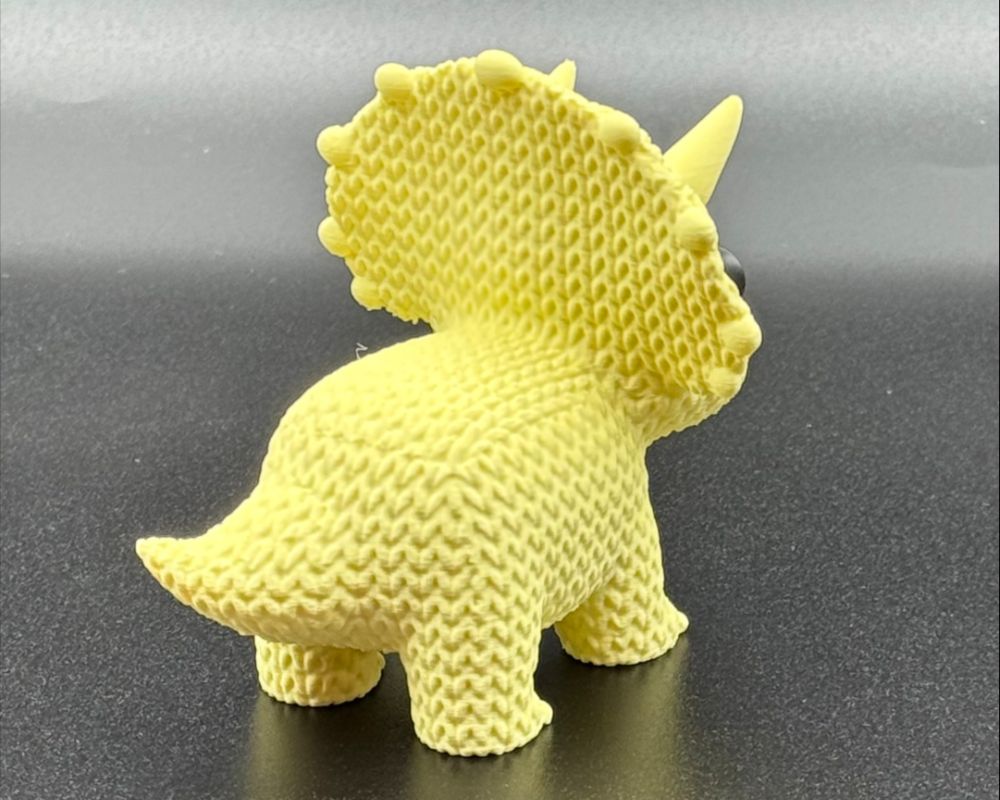 Cute Knitted Triceratops Dino