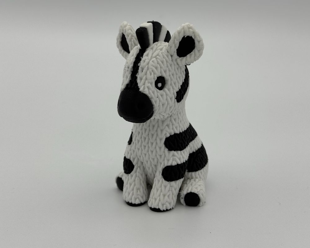 Cute Knitted Zebra