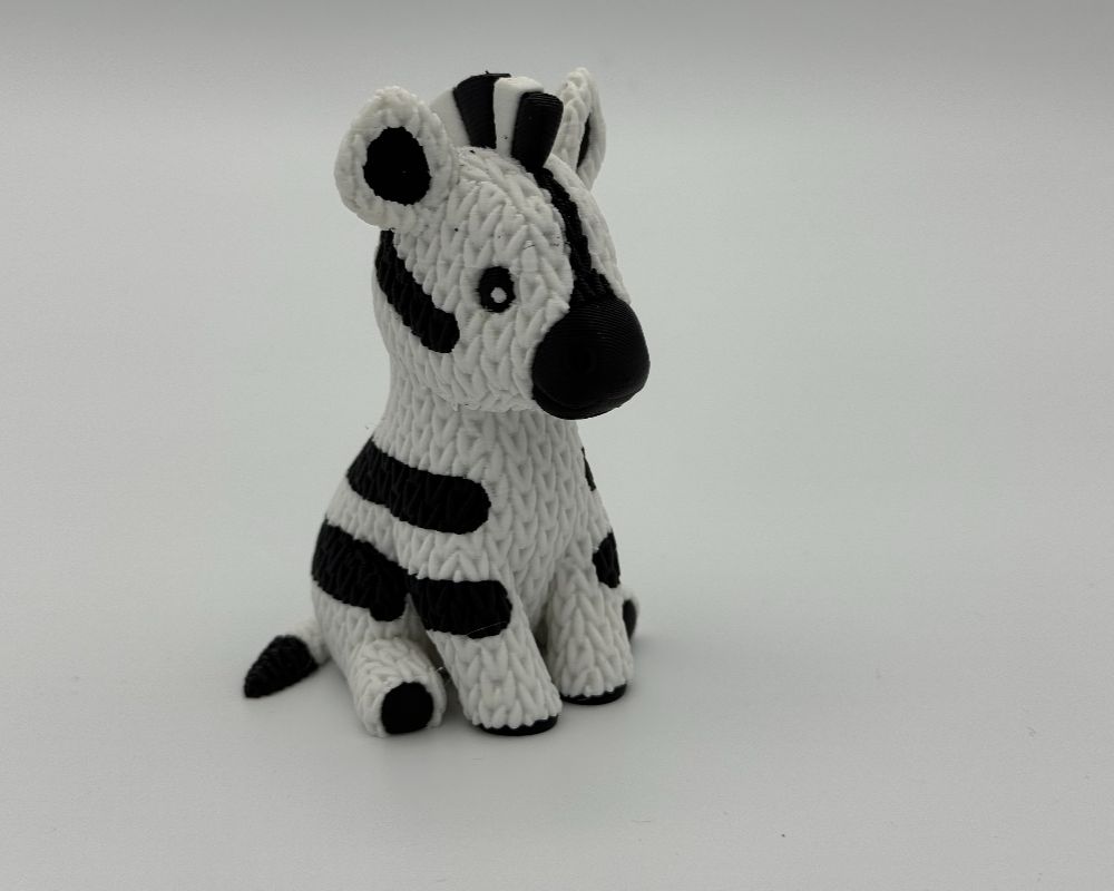Cute Knitted Zebra