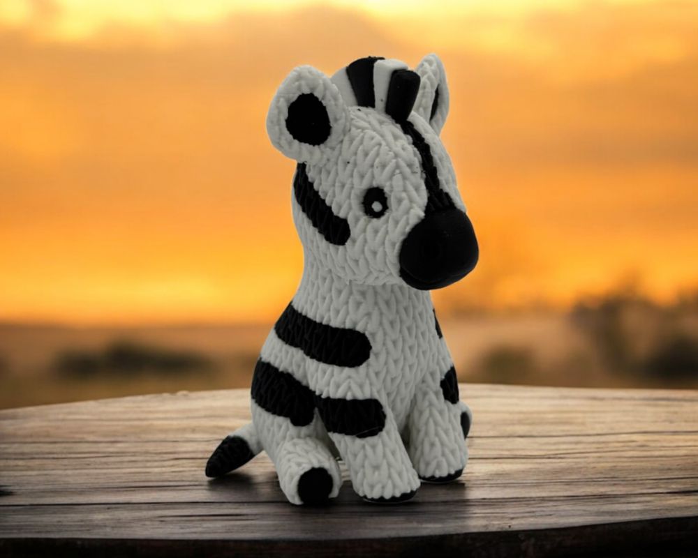 Cute Knitted Zebra