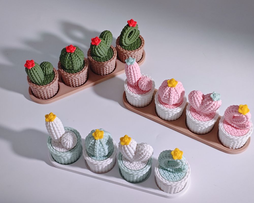 LOVE · Knitted Cactus Decor