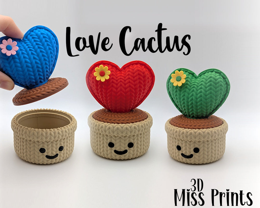 Knitted Love Cactus Pot