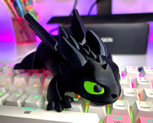 Articulated Dragon toothless Night Fury Cute Flexi