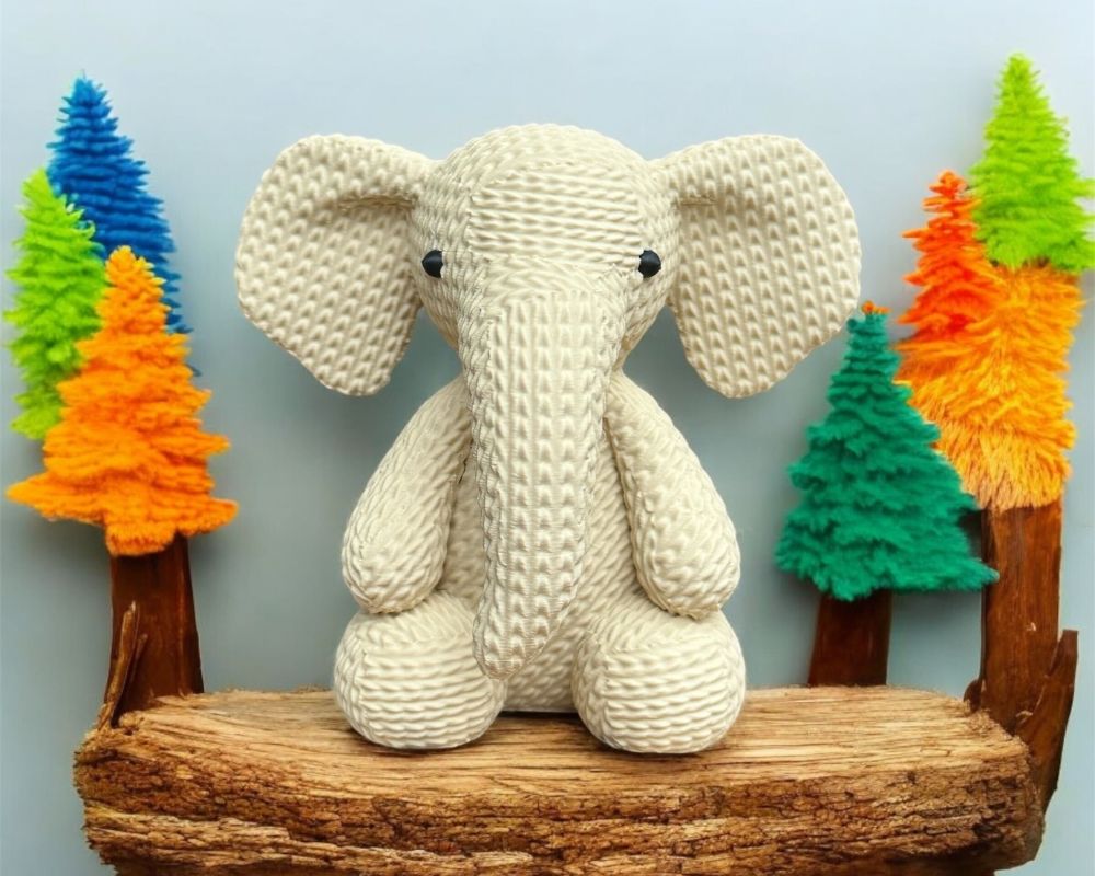 Cute Knitted Elephant