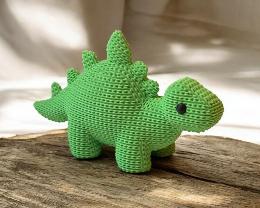 Cute Knitted Stegosaur