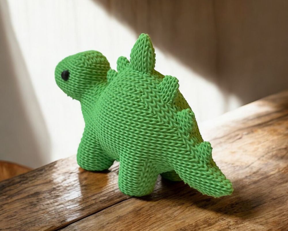 Cute Knitted Stegosaur