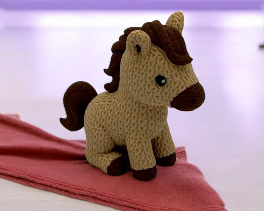 Cute Knitted Horse