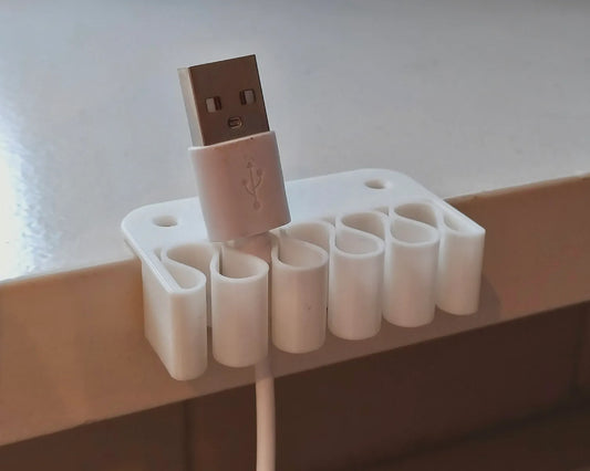 Desk cable clamp