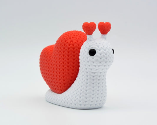Knitted Valentine's Day Snail