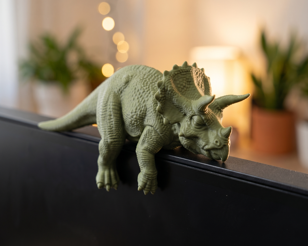 Sleepy Triceratops Monitor Sitter