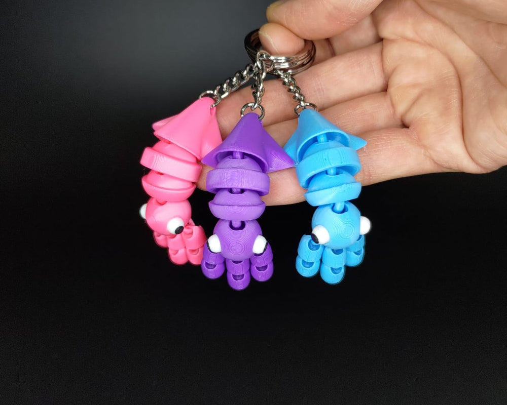 Flexi Cute Squid Keychain