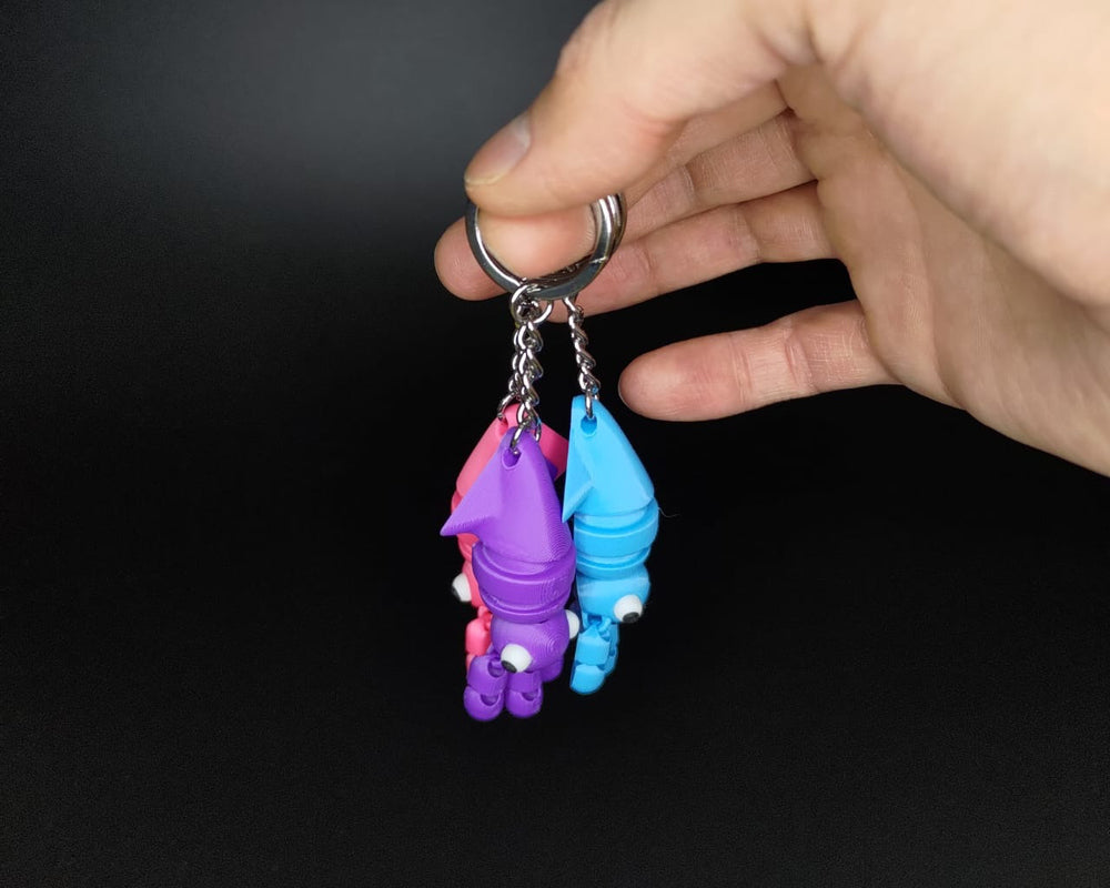 Flexi Cute Squid Keychain