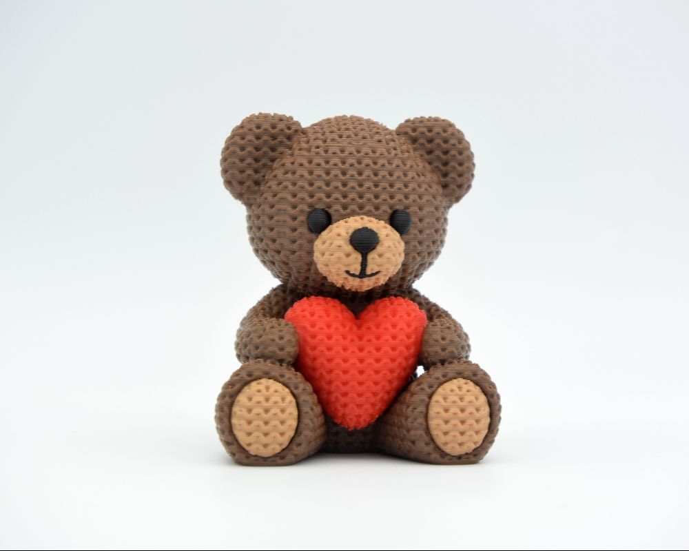 Knitted Valentine's Day Teddy Bear