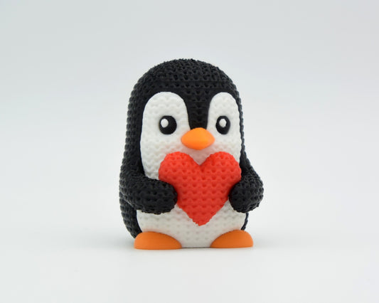 Knitted Valentine's Day Penguin
