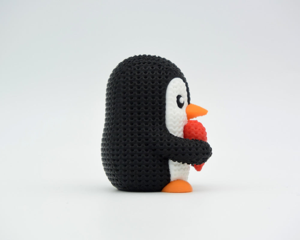 Knitted Valentine's Day Penguin