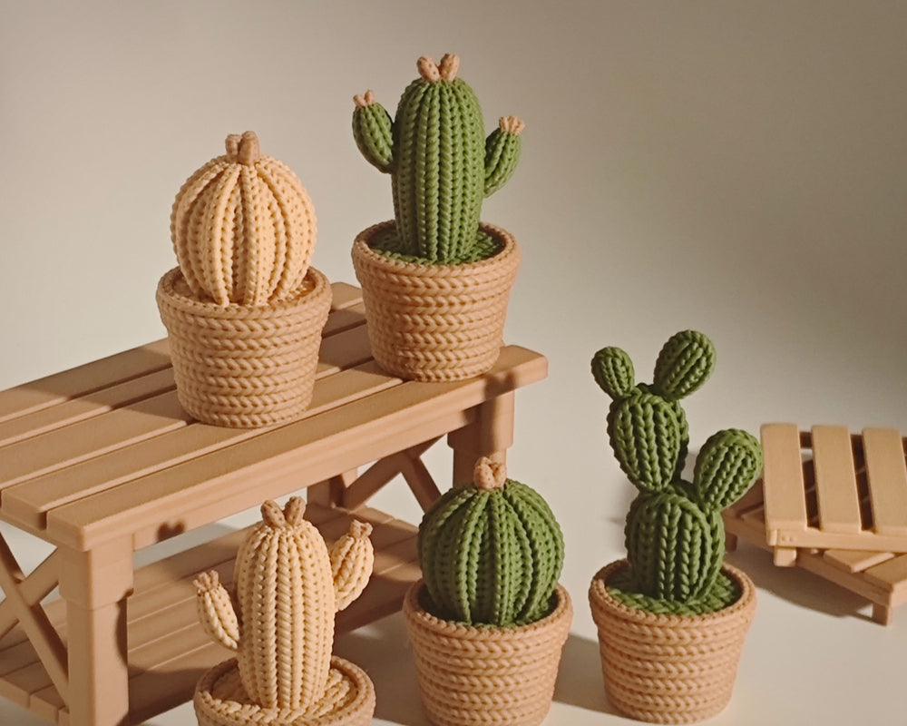 Knitted Cactus Arrangement