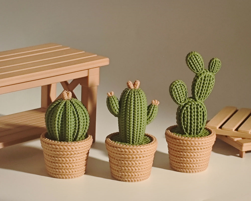 Knitted Cactus Arrangement