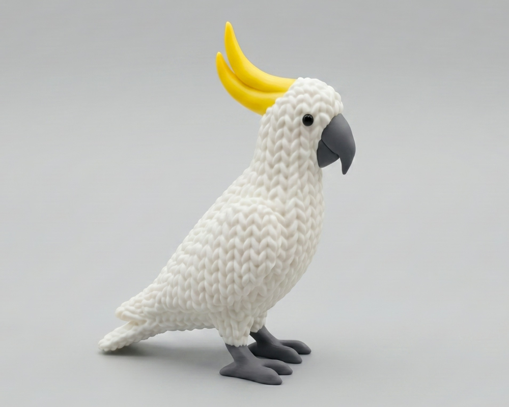 Knitted Cute Pet Cockatoo
