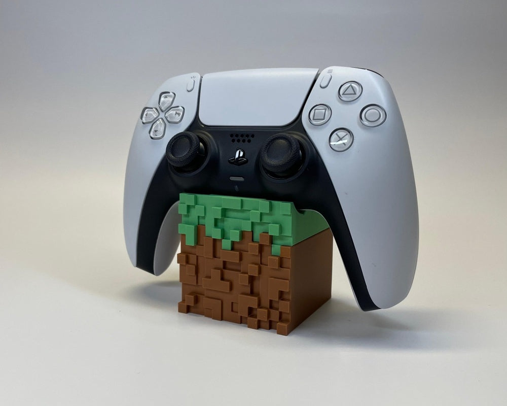 Grass Block PS5 Controller Stand