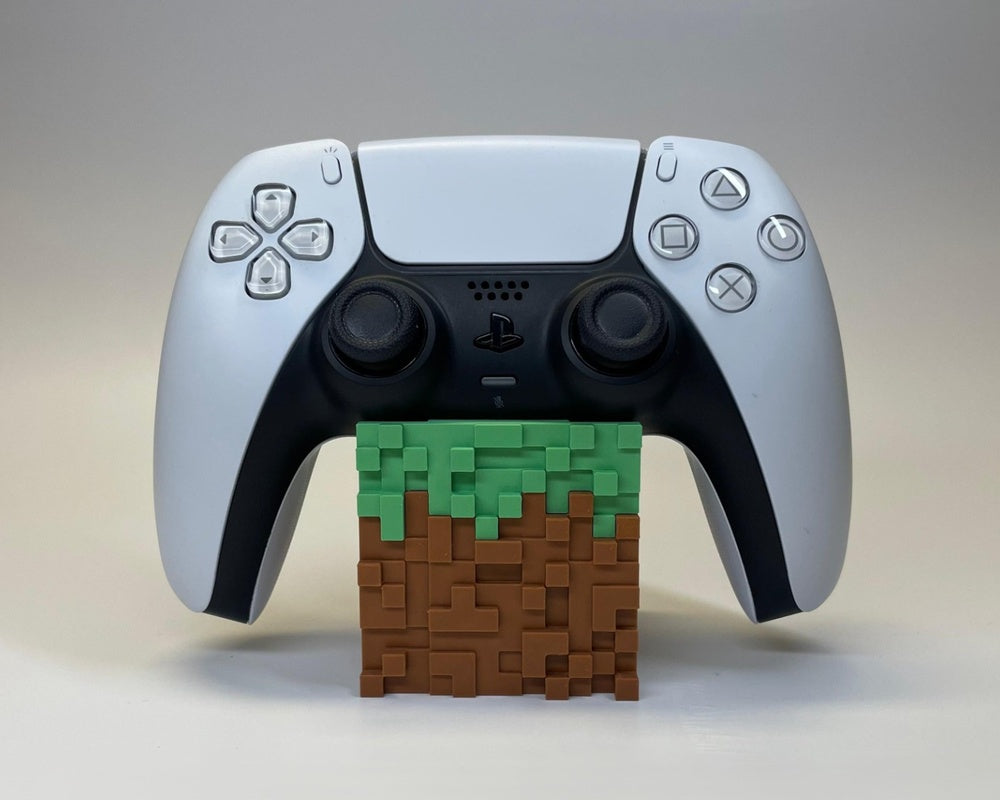 Grass Block PS5 Controller Stand