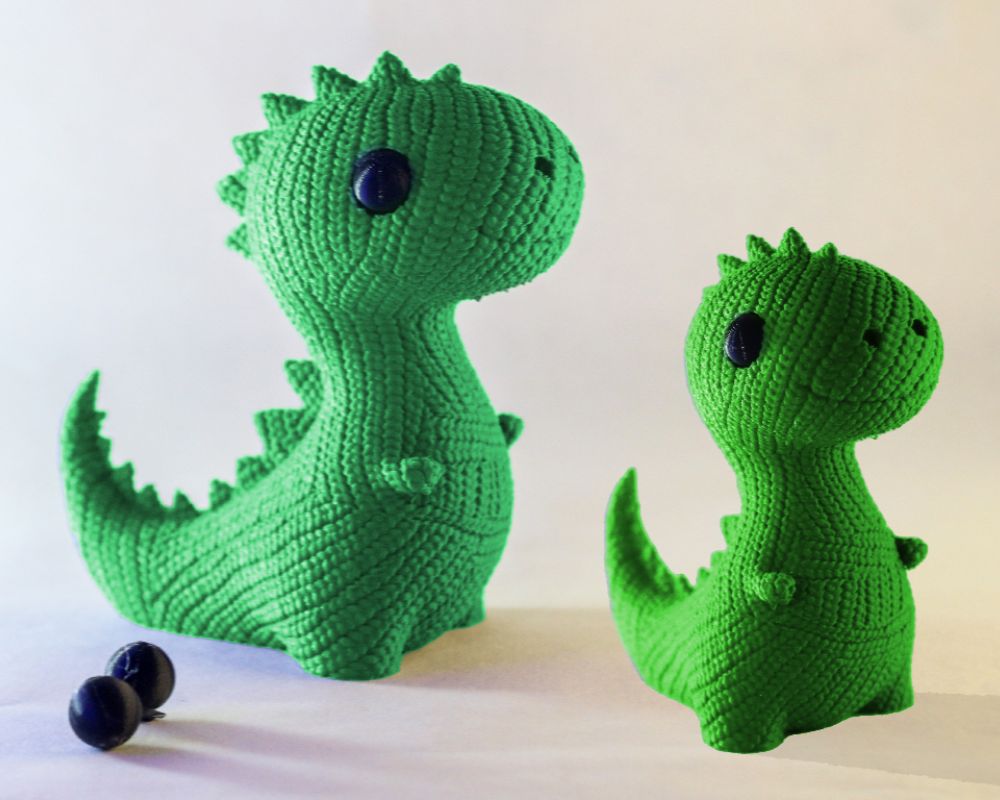 Cute Knitted Dinosaur