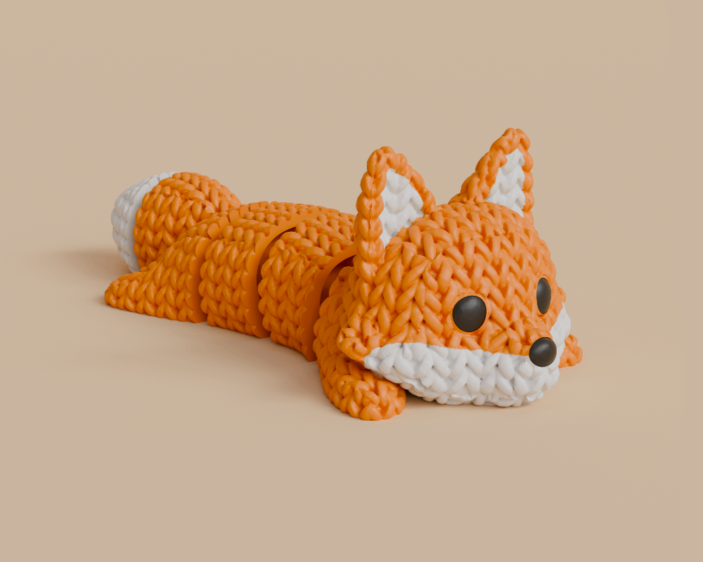 Knitted Articulated Fox