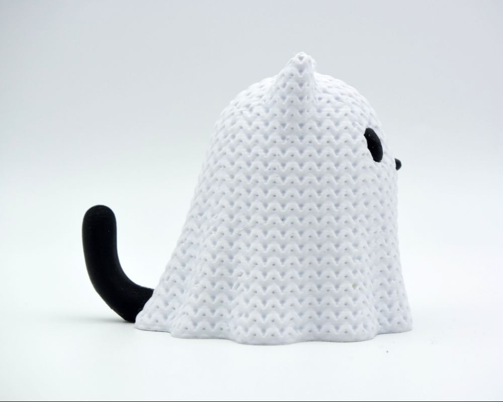 Knitted Halloween Cat Ghost